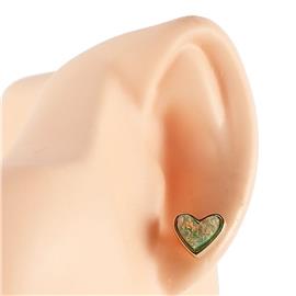 Glitter Stud Heart Earring