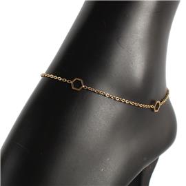 Stainless Steel Hexagon Anklet