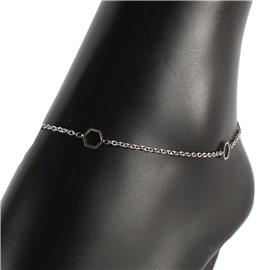 Stainless Steel Hexagon Anklet