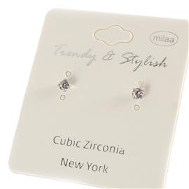 10in Cubic Zirconia Round Stud Earring