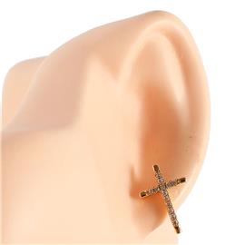 Cubic Zirconia Cross Earring