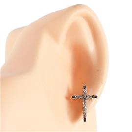 Cubic Zirconia Cross Earring