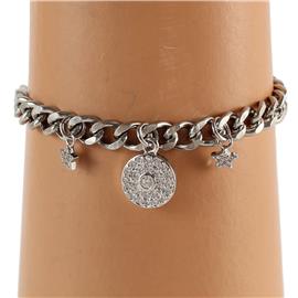 Stainless Steel Charms Round Bracelet
