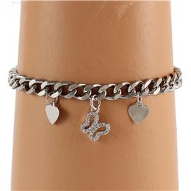 Stainless Steel Charms Butterfly Bracelet