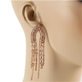 Rhinestones Triangle Fringeds Earring