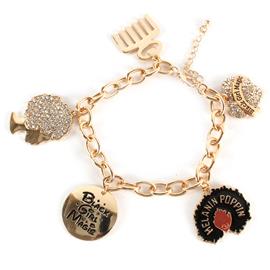 Metal Afro Charms Bracelet