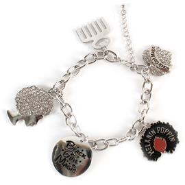 Metal Afro Charms Bracelet