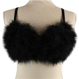 M Fashion Feather Bra Top