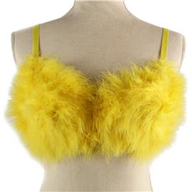 M Fashion Feather Bra Top