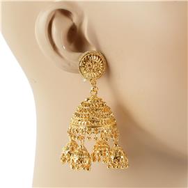 Golden Metal Chandelier Earring