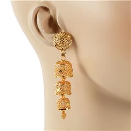 Golden Metal Chandelier Earring