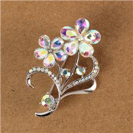 Crystal  Brooch