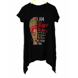 Reg  I AM BLACK HISTORY Print T Shirt