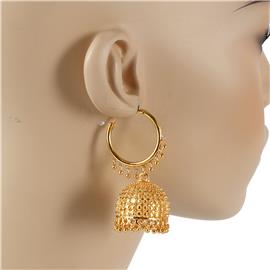Golden Metal Chandelier Earring