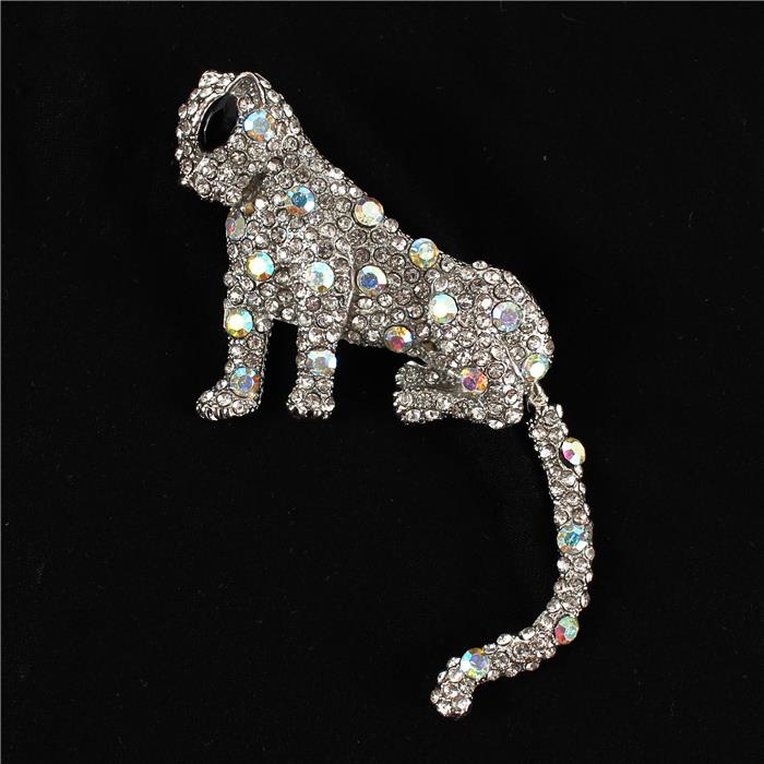 Crystal PUMA Brooch - DDFLimport.com (Wholesale Fashion Jewelry)