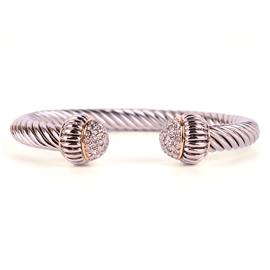 Metal CZ Wire Bangle