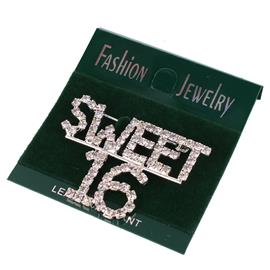 ""Sweet 16" Stone Brooch"