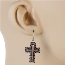 Metal Cross Earring