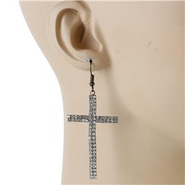 Rhinestone Cross Earring