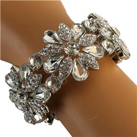 Crystal Flower Stretch Bracelet