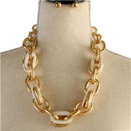 Link Chain Necklace Set