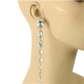 Crystal Long Square Earring