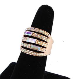 Crystal Layereds Rectangle Stretch Ring