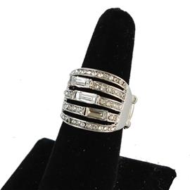 Crystal Layereds Rectangle Stretch Ring