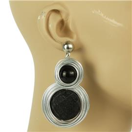 Semi Stones Wired Round Earring