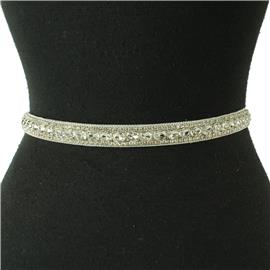 Rhinestones Oval Stones Belt