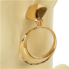 Metal Round Clip On Earring
