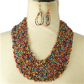 Fashion Beads Braid Neklace Set