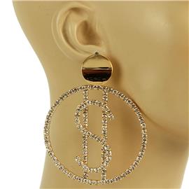 Rhinestones $ Round Earring