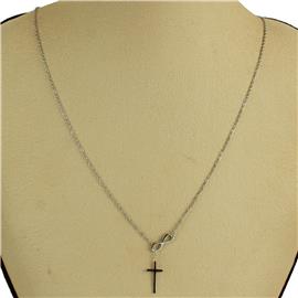 Stainless Steel Pendant Infinity Cross Necklace