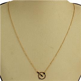 Stainless Steel Pendant Love Round Necklace