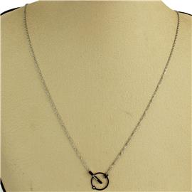 Stainless Steel Pendant Love Round Necklace