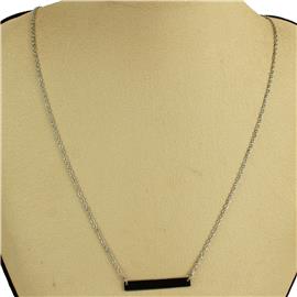 Stainless Steel Pendant Bar Necklace