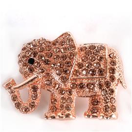 Crystal Casting Elephant Brooch