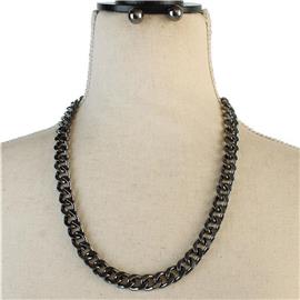 Metal Chain Necklace Set