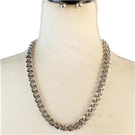 Metal Chain Necklace Set