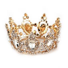 Rhinestones Teardrop Mini Crown