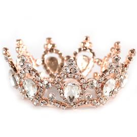 Rhinestones Teardrop Mini Crown