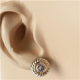 CZ Cable Round Earring