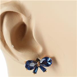 CZ Bow Stud Earring