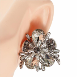 Clip On Crystal Earring