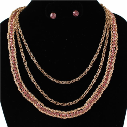 Crystal  Link Necklace Set