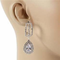 Rhinestones Dangle Earring