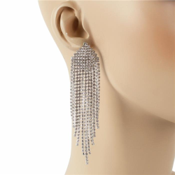 Rhinestones Fringe Earring