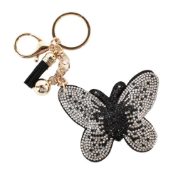 Rhinestones Butterfly  Key Chain