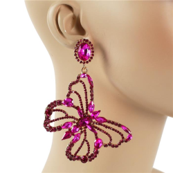 Crystal Butterfly Dangle Earring